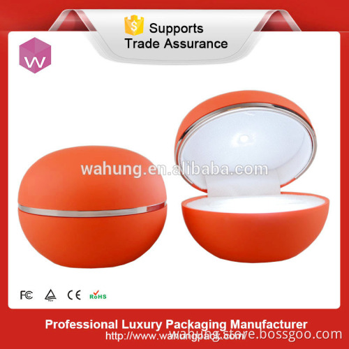 the latest design oval orange gift box with led light